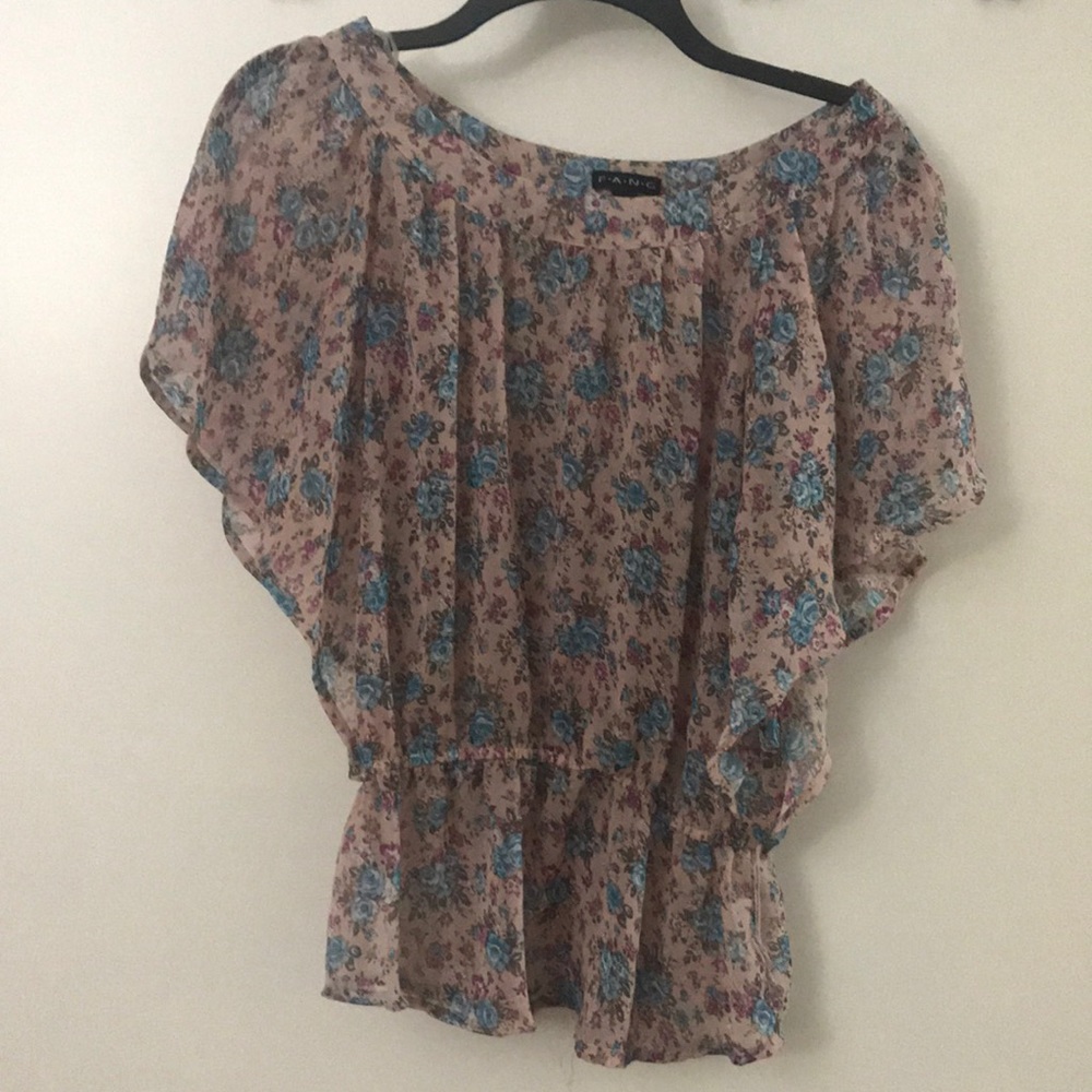 FANG Floral sheer Blouse